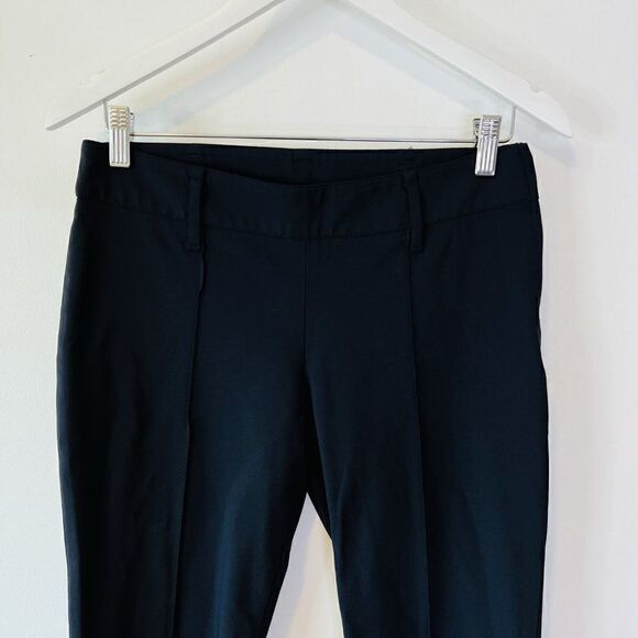 Prada Black Nylon Blend Front Seam Side Zip Dress Pants - Picture 4 of 13